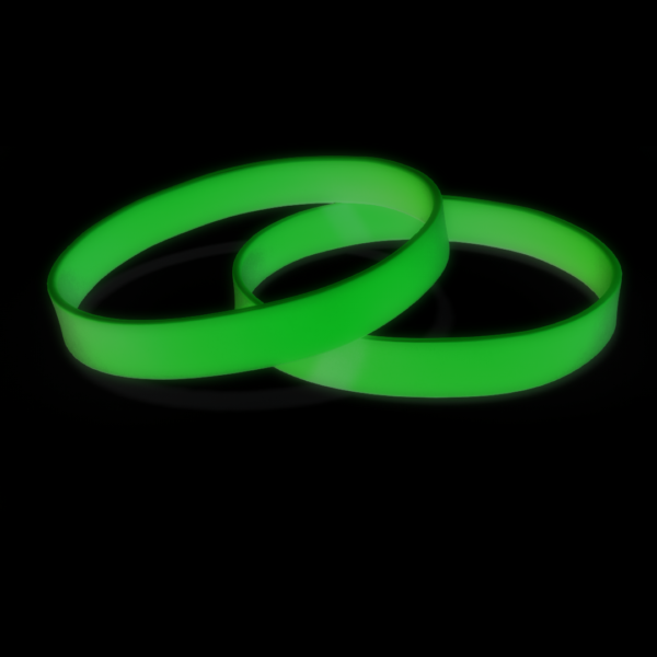 glow in the dark szilikon karszalag